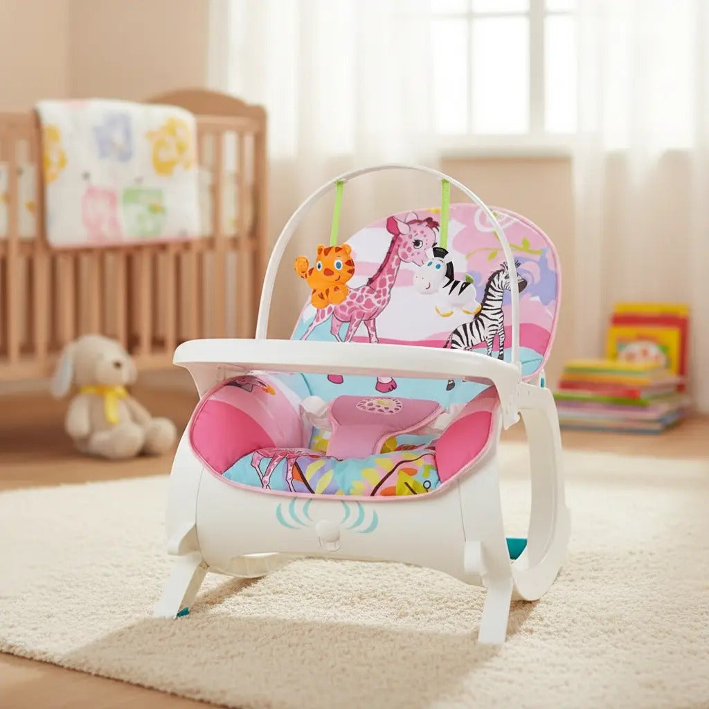 Silla Mecedora Vibradora Crece Conmigo Bebe Selva Comedor