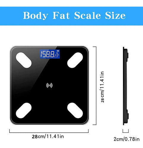Bascula Digital Bluetooth Vidrio Templado Digital 180kg Ok-1