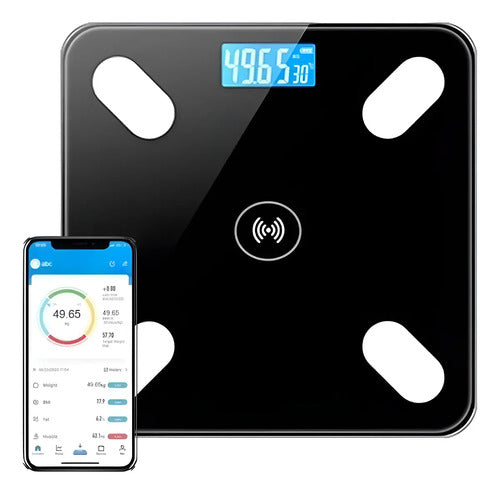 Bascula Digital Bluetooth Vidrio Templado Digital 180kg Ok-1