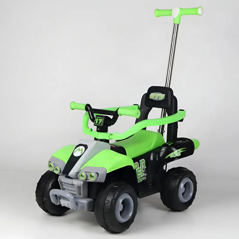 Moto Control Remoto Electrica Recargable De 1 A 4 Años X-17 Color Verde Lima Voltaje Del Cargador 110v