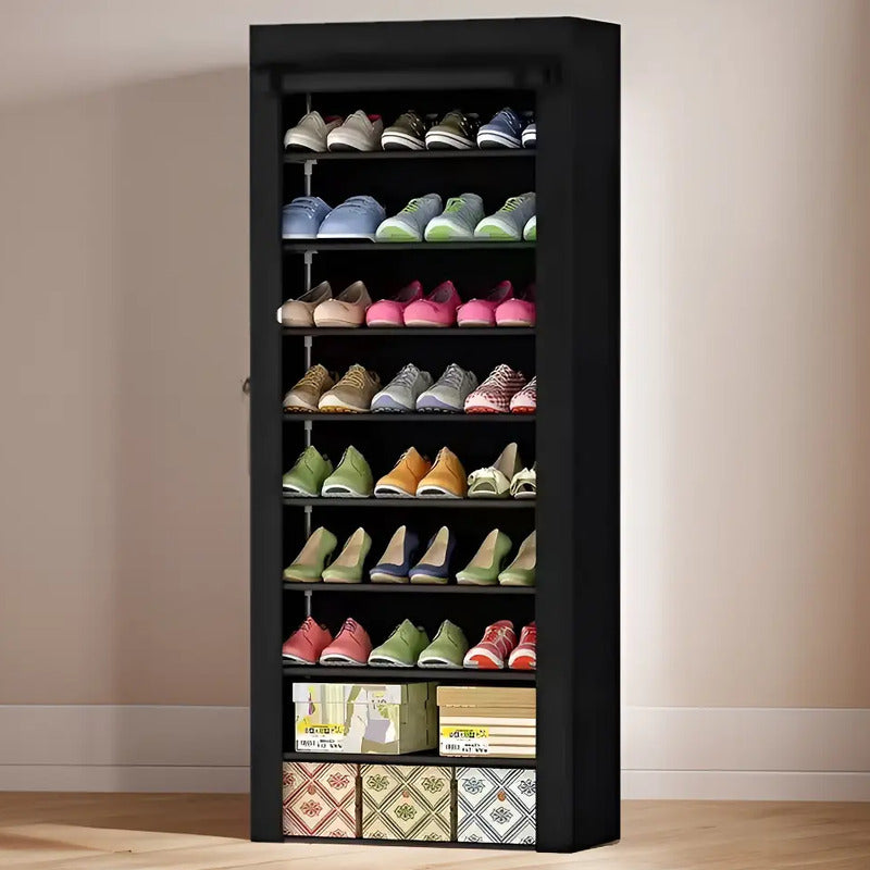 Zapatera Closet Organizador De 9 Niveles Hydg-1 Color Negro