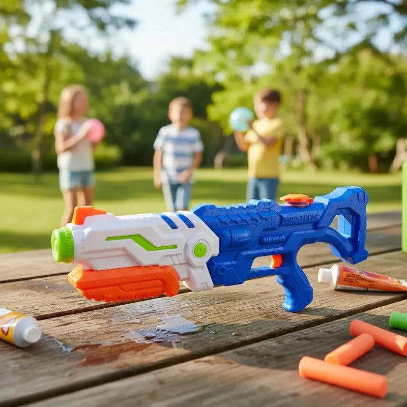 Lanzador Pistola De Agua Infantil Colorido P-5637 Azul