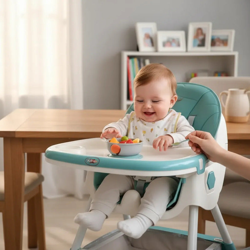 Silla Comedor Para Bebe Plegable Con Ruedas 555-13a