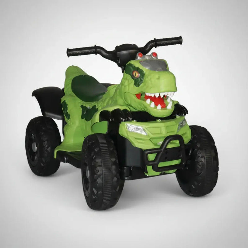 Cuatrimoto Eléctrica Niños Musica Luces Dino Mt003 Color Verde