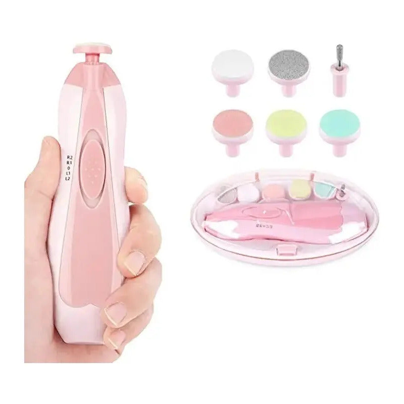 Lima Uñas Corta Uñas Electrico 6 En 1 Con Luz Led
