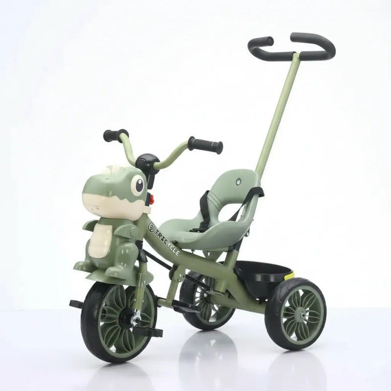 Triciclo Infantil Dinosaurio Con Música Y Cesta Tr-066