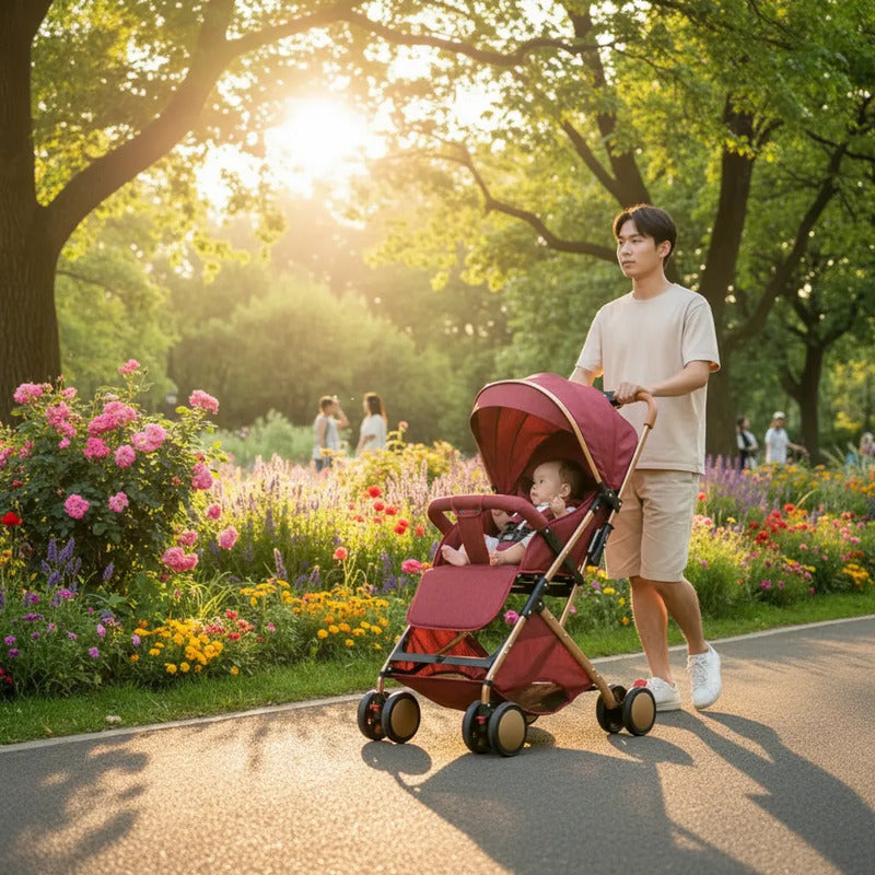 Coche Paseador Para Bebe Tipo Maleta + Toldillo 609-1