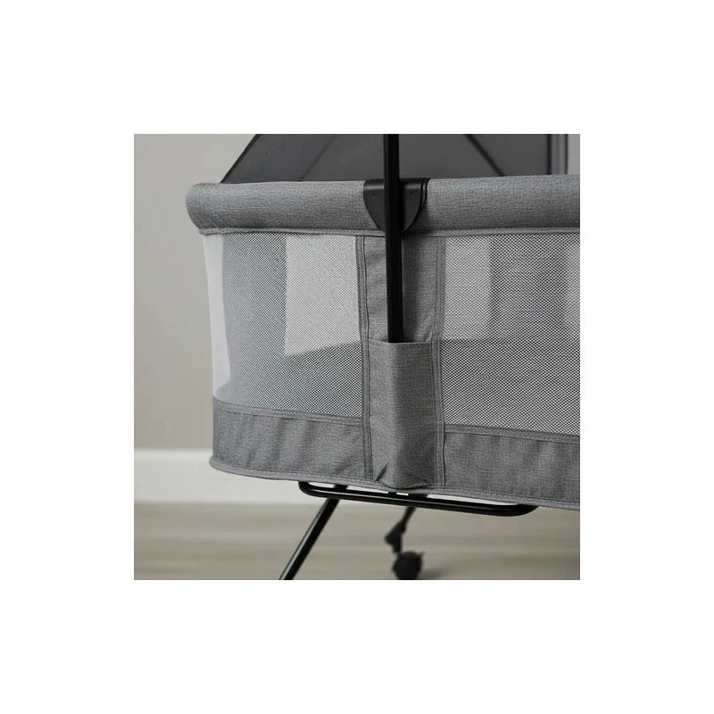 Corral Cuna Mecedora Para Bebé Portátil C118 Gris Gris