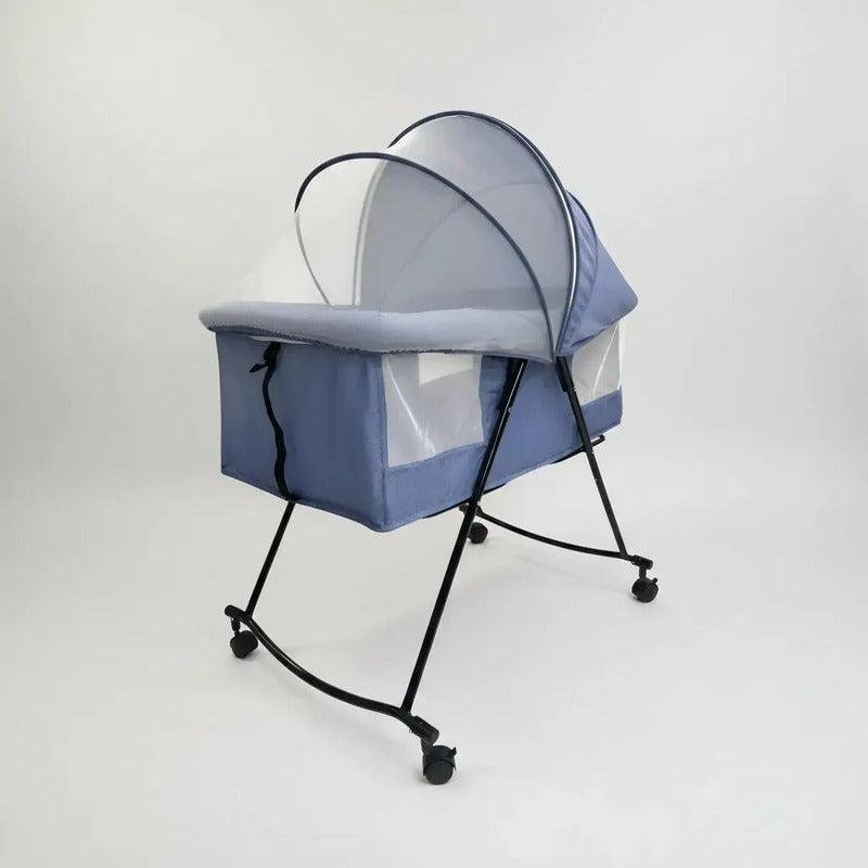 Cama Cuna Mecedora Para Bebé Portátil C118 Azul