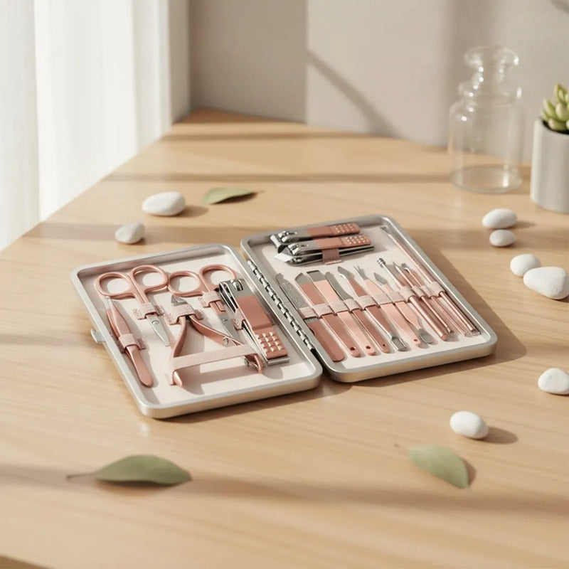 Kit Manicura Pedicura Genérica 2024, 18 Piezas Completo