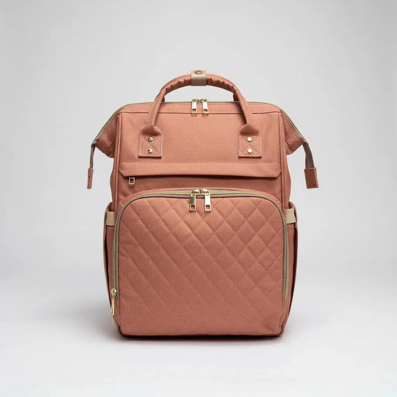 Bolso Pañalera Morral Moderno De Bebe 11519-14 Coral Lisa