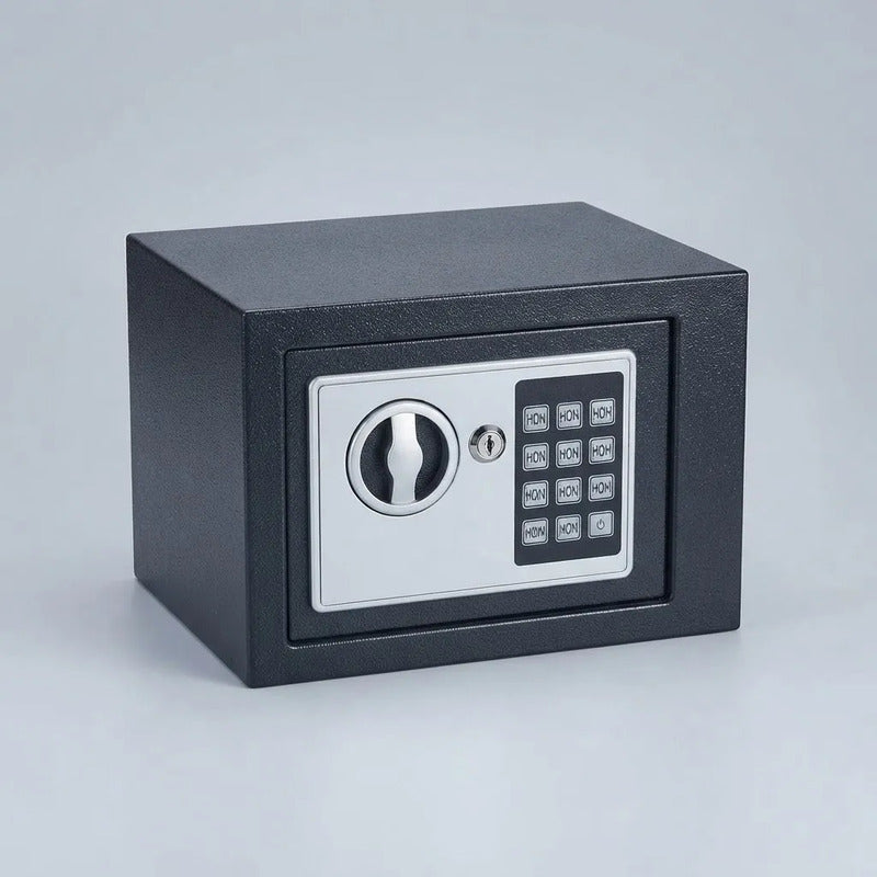 Caja Fuerte Digital Negra Con Código Y Llave Negro