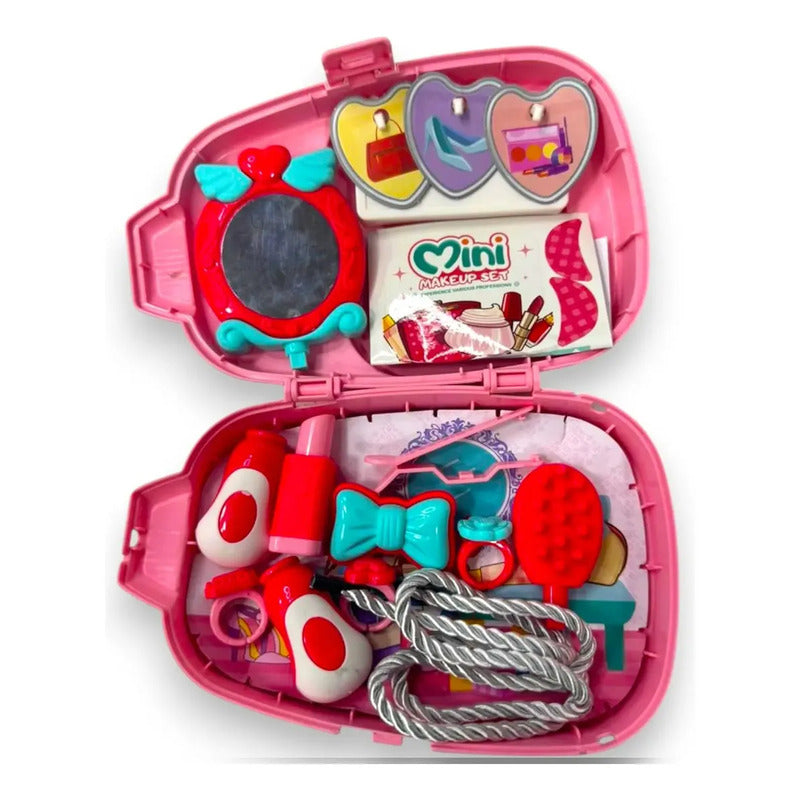 Set De Juguete De Belleza Portátil Con Accesorios