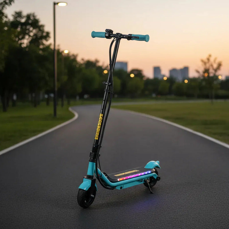Scooter Eléctrico Kidshop Pt22 Con Luces Led Azul
