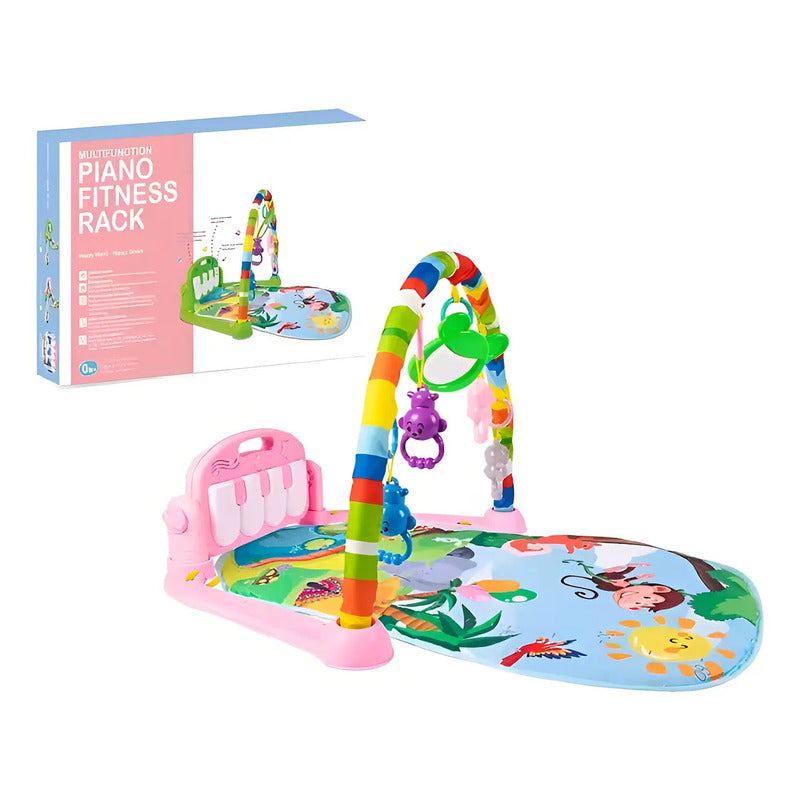 Gimnasio Bebe Tapete Piano Musical Sonido Dy888 Rosa