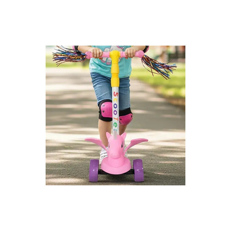 Patineta Scooter Unicornio Rosa P741 Color Rosa Chicle