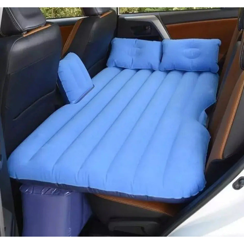 Colchon Inflable Para Carro Automovil Cama De Aire Viajes Gris