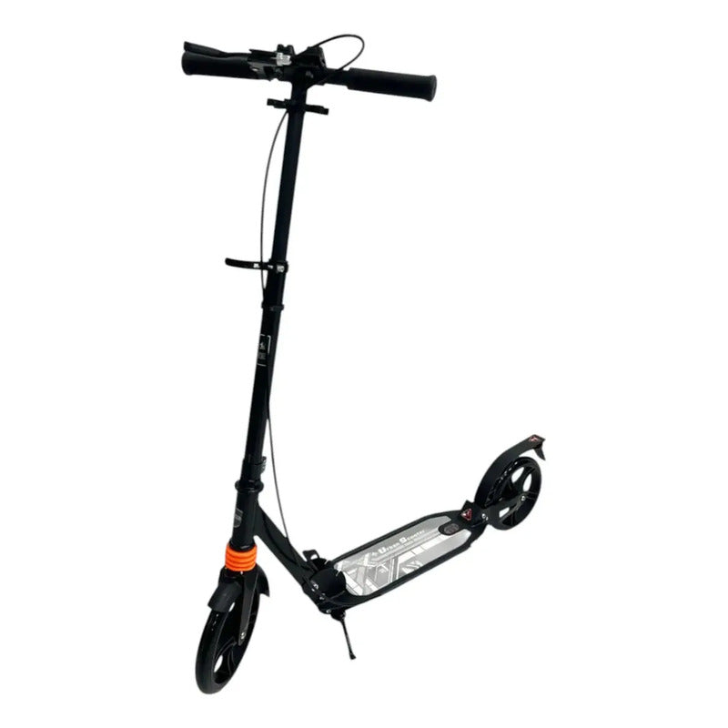 Patineta Mono Patín Scooter Freno Qc-002s Color Negro