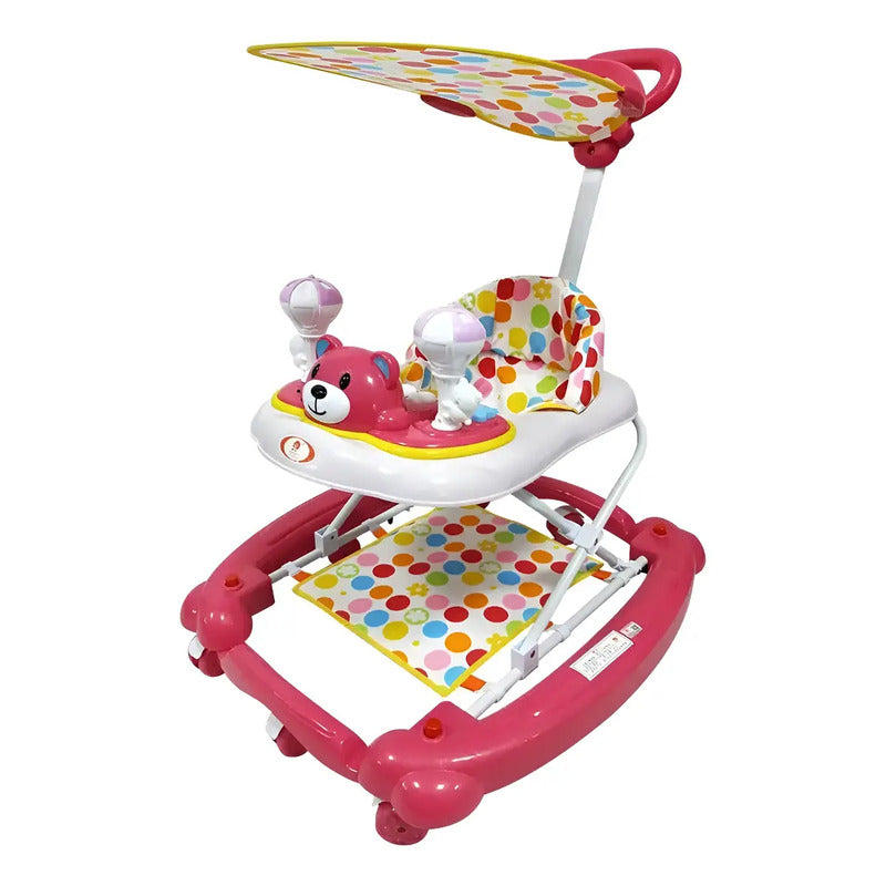 Caminador De Bebe Mecedor 4 En 1 Plegable Oso