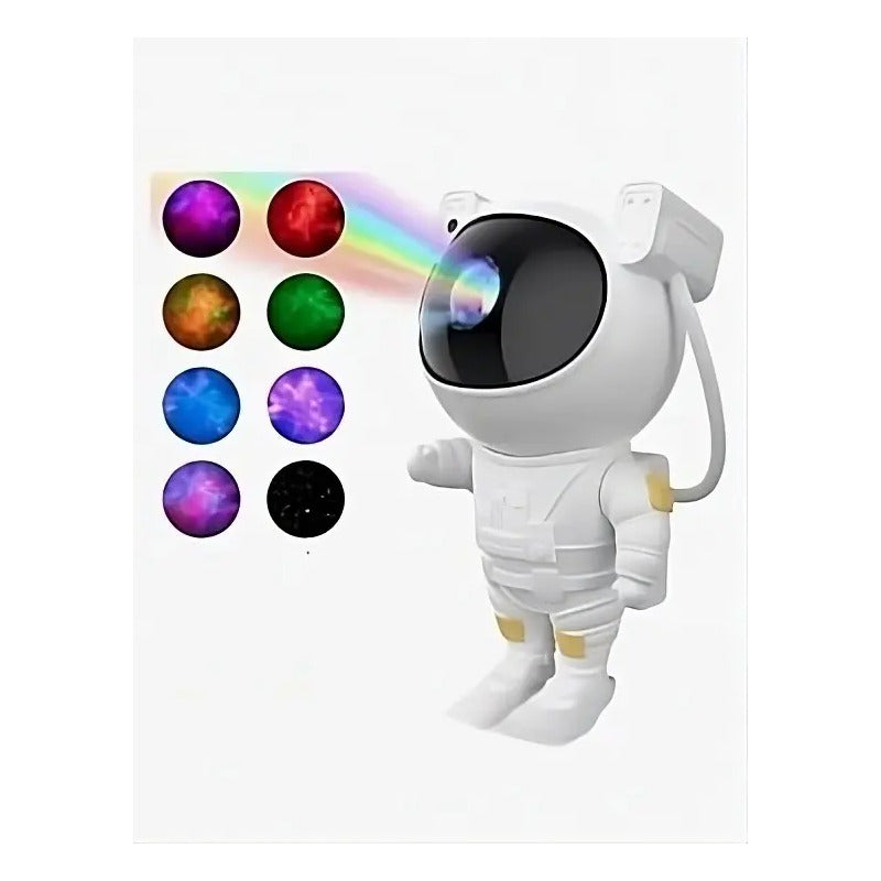 Proyector De Luz Astronauta Galaxia Blanco 5v