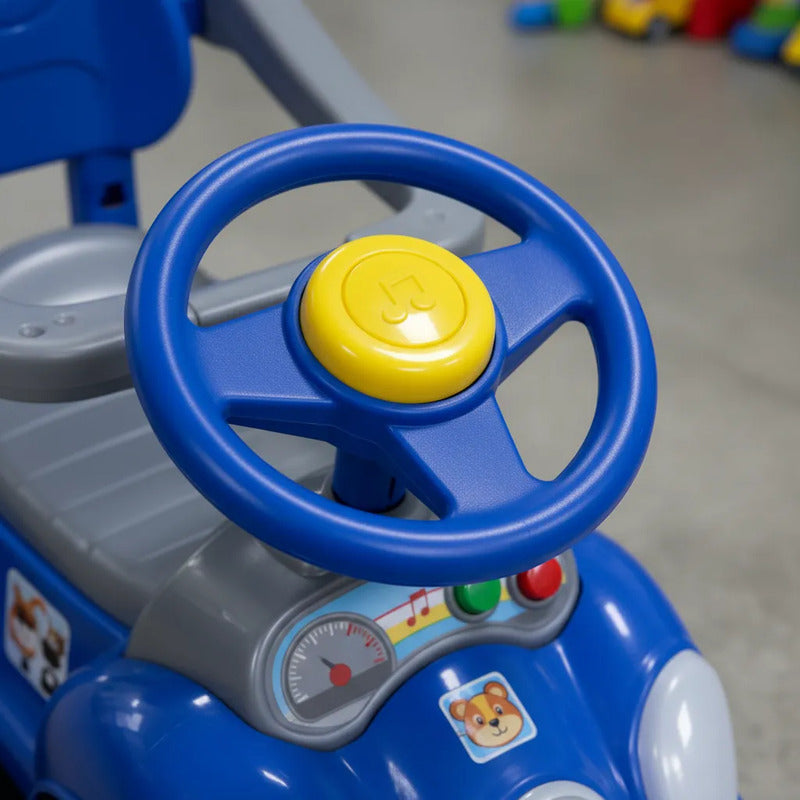 Carro Montable De Impulso Para Niños Musical J-bc8558p-az Azul