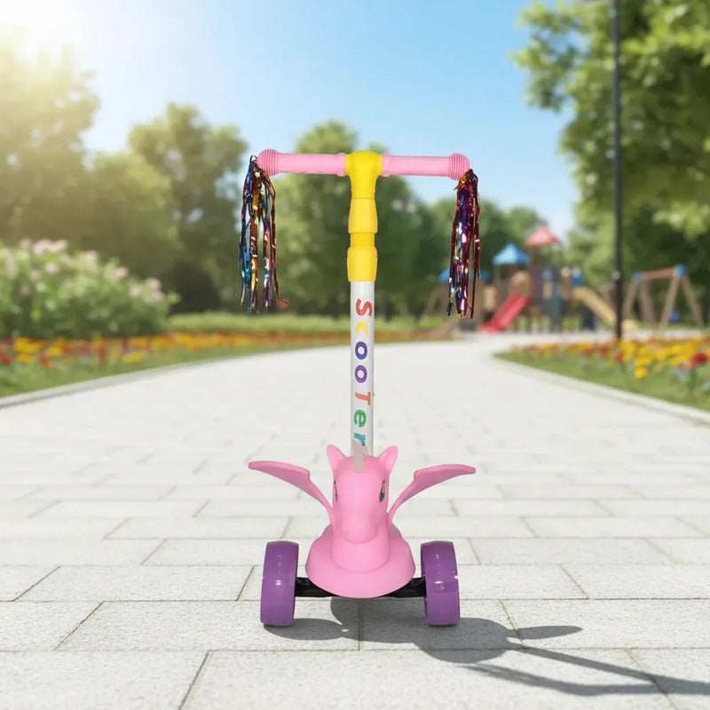 Patineta Scooter Unicornio Rosa P741 Color Rosa Chicle