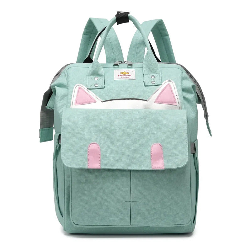 Bolso Pañalera Multifuncional Bebe Mochila Gatico Ref 1403