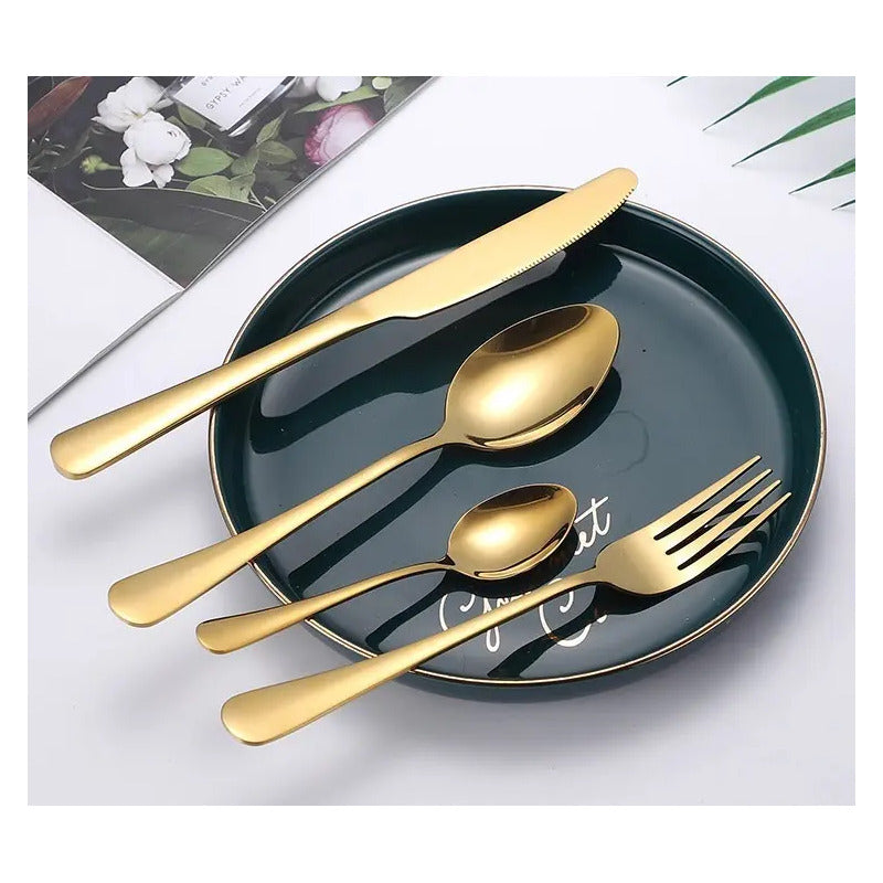 Juego De Cubiertos Set 24 Piezas Acero Inoxidable