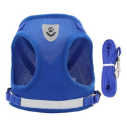 Arnés Pechera Correa Collar Ajustable Para Perros Y Gatos