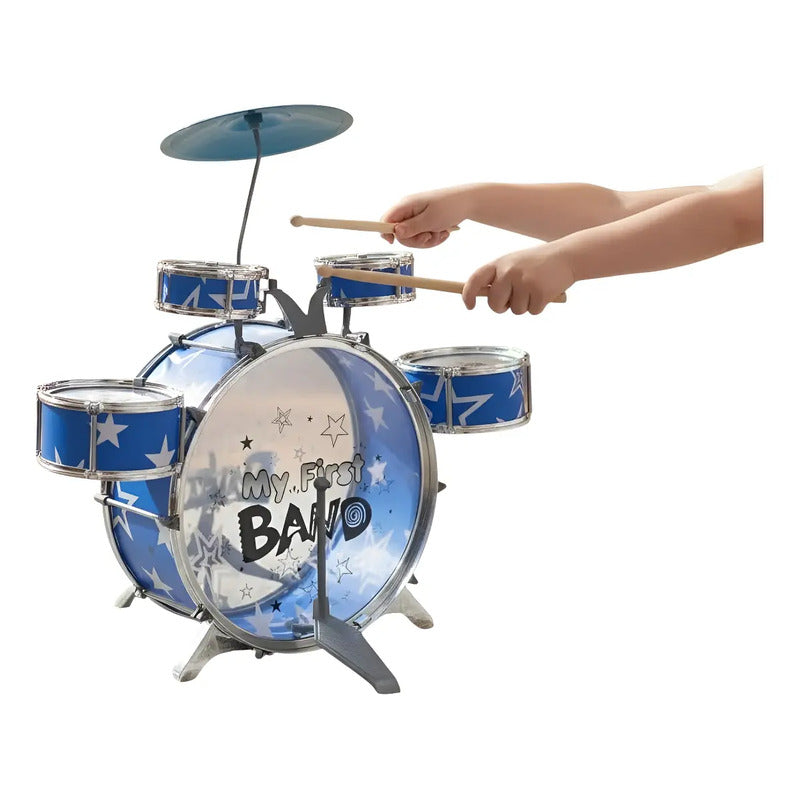 Set Batería Musical Tambores + Silla Niños Percusión M6302