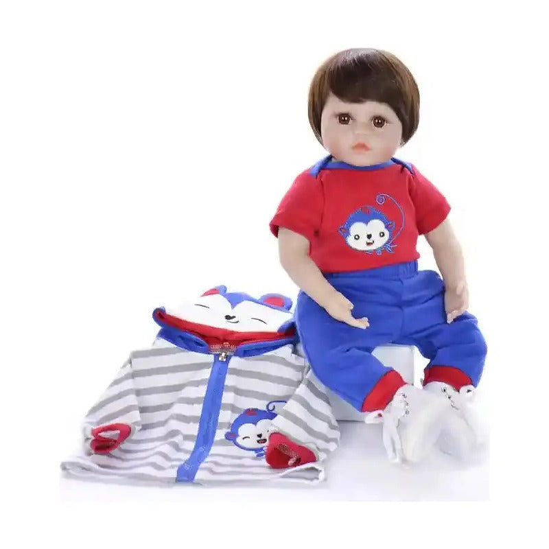 Bebe Silicona 100% Realista Niño Marinero + Accesorios 6559