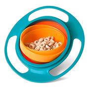 Plato Antiderrame 360 Niños Bebe Taza Color Azul/salmon