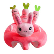 Cojin Planet Home Peluche 2022 De 55cm X 35cm Liso De Conejita Color Rosa -