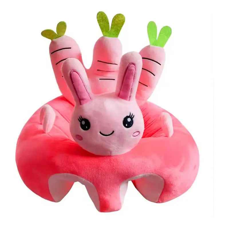 Cojin Planet Home Peluche 2022 De 55cm X 35cm Liso De Conejita Color Rosa -