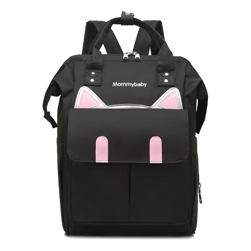 Bolso Pañalera Multifuncional Bebe Mochila Gatico Ref 1403