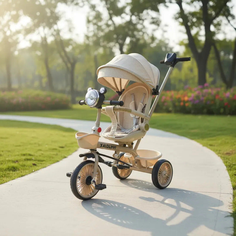 Triciclo De Lugo Bebe Niño Multietapa Kidshop 6068 Beige