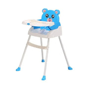 Silla Comedor Para Bebe Portátil Niños 4 En 1 Color Azul Liso
