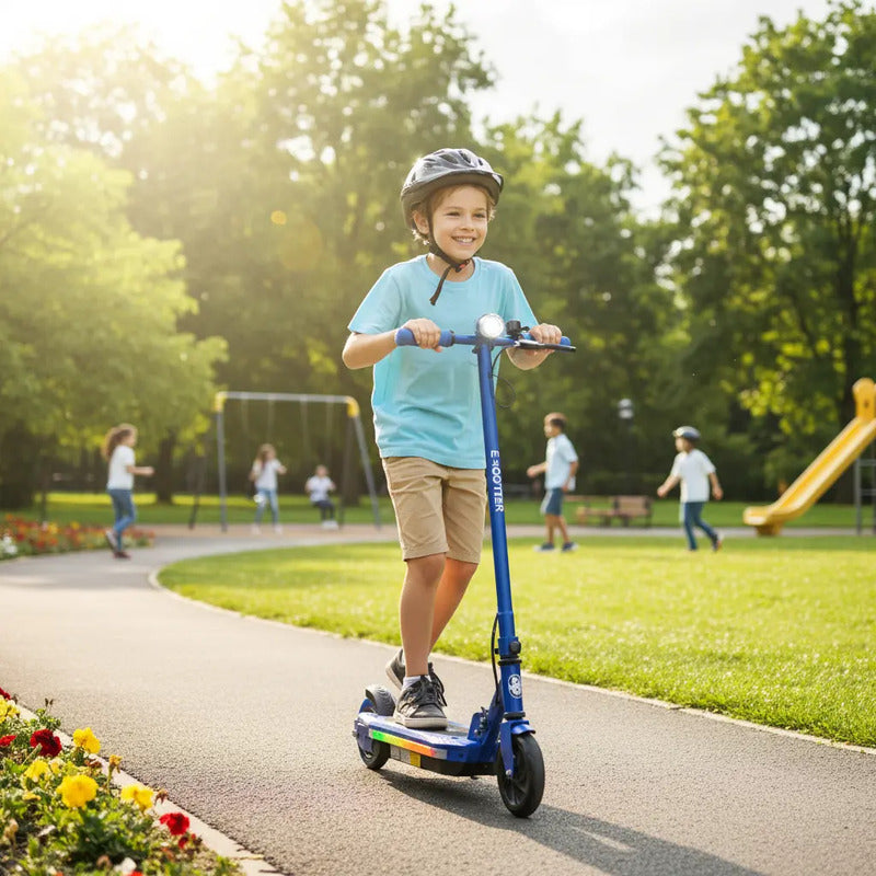 Patineta Scooter Eléctrico Con Luces Kidshop Pt10