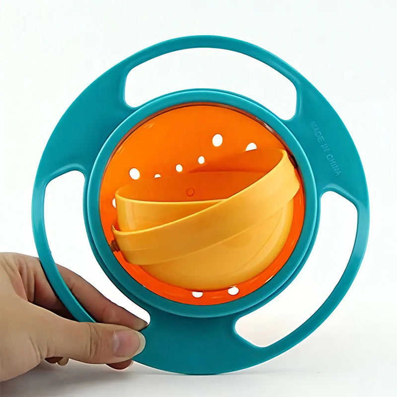 Plato Antiderrame 360 Niños Bebe Taza Color Azul/salmon