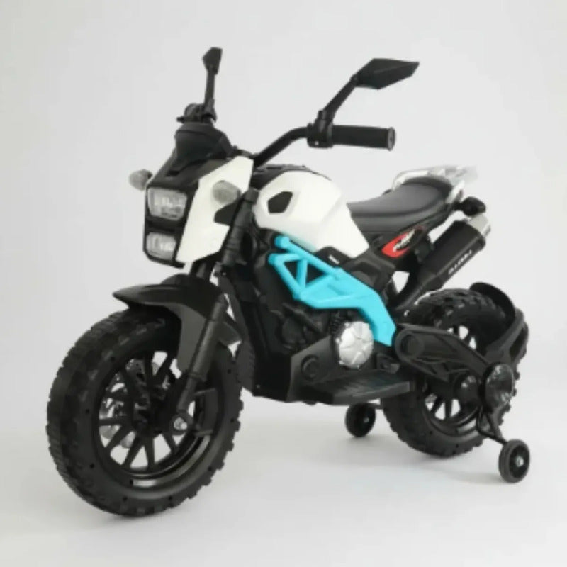 Moto Carro Electrica Montable Trimoto De 2 A 7 Años 9189 Color Azul 110v