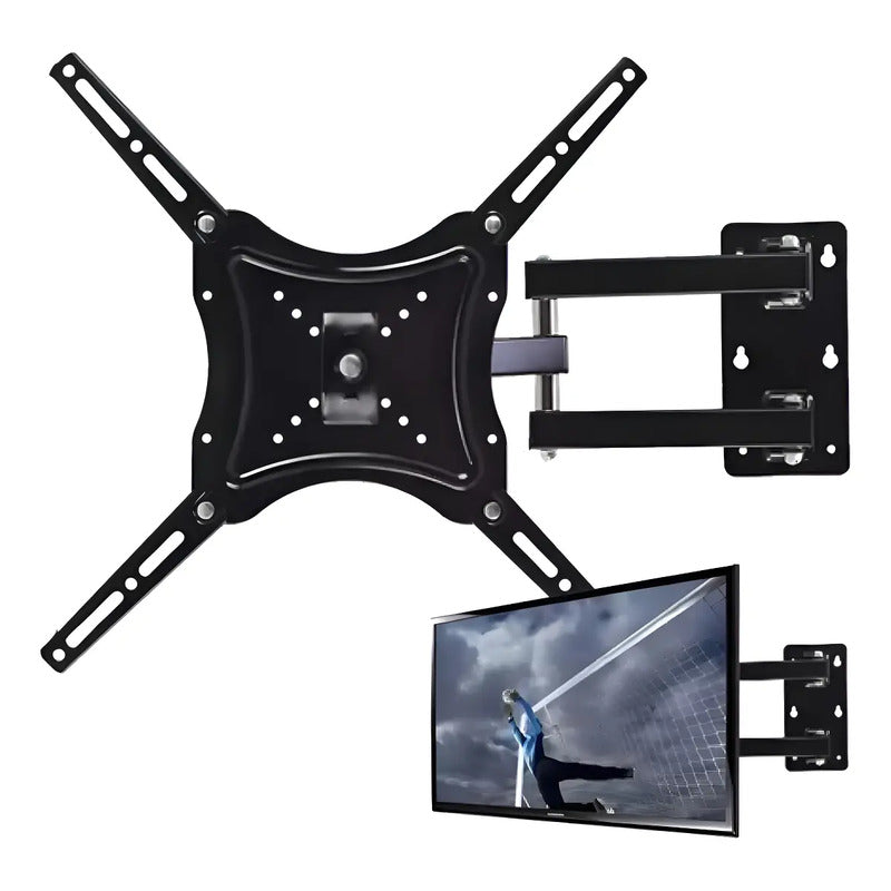 Soporte De Tv Articulado Para Pared Getit Well Hdl-117b-2 14 A 55 Pulgadas Negro