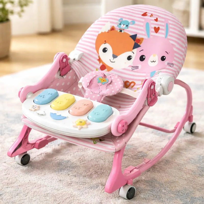 Silla Mecedora Musical Con Ruedas, Piano Musicales 7193