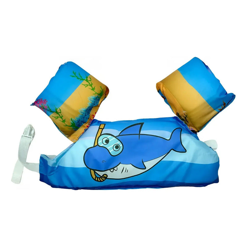 Chaleco Salvavidas Flotador Playa Azul Tiburón Gafas