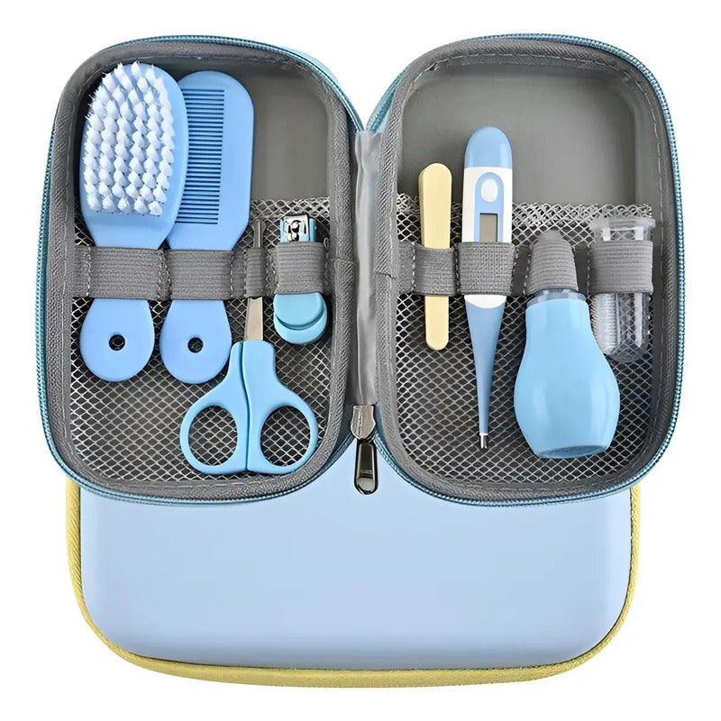 Kit Set De Aseo Cuidado Bebe Corta Uñas 8 Piezas Hy-g-2 Azul Azul Claro