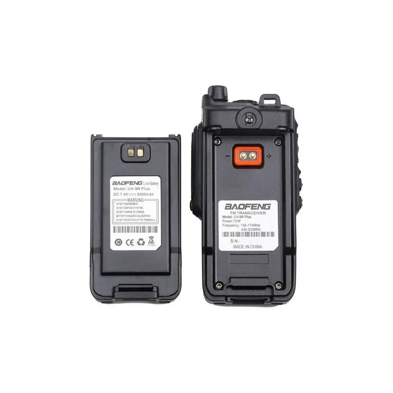 Radio Walkie Talkie Baofeng Uv-9r Plus Resistente Al Agua Negro