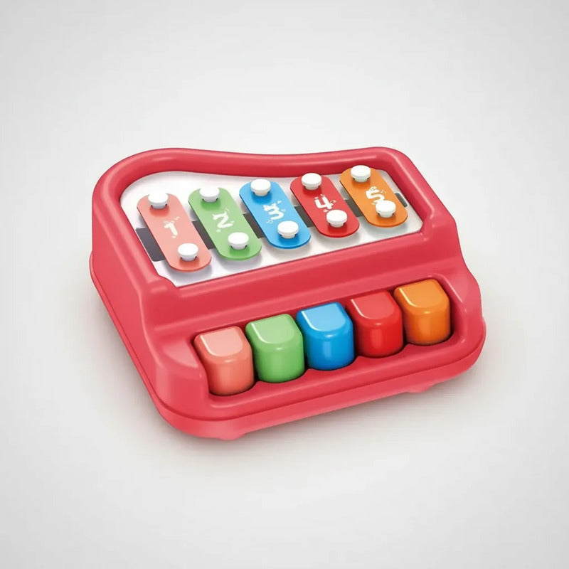 Xilófono Infantil 5 Tonos Musical He0811 Rojo