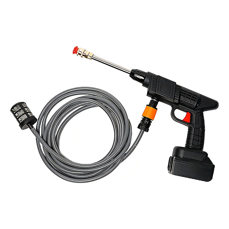 Hidrolavadora Inalámbrica Portátil Recargable Maletin Jh003 Color Negro 24v