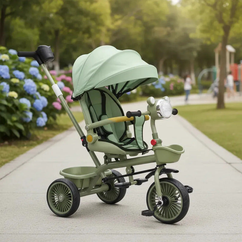 Triciclo De Lugo Bebe Niño Multietapa Kidshop 6068 Verde Claro
