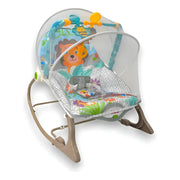 Silla Vibradora Mecedora Musical Niña-niños Baby Rocker León Gris