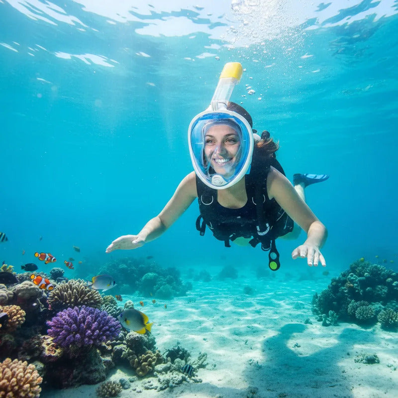 S/m Snorkel Natación Facial Máscara Antivaho Buceo Superfi